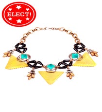 Lulu Frost Demeter Collage Necklace, $438, available at Charm & Chain. 03_elect_necklace