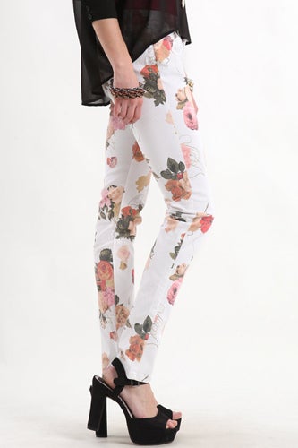 printed denim trend