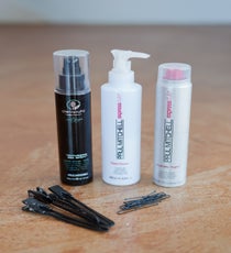 Supplies: Paul Mitchell Awapuhi Wild Ginger Texturizing Sea Spray, $17.25, available at Amazon; Paul Mitchell Fast Form Cream Gel, $18.99, available at Amazon; Paul Mitchell Hold Me Tight Spray, $16.99, available at Target. 16_24_style3_products