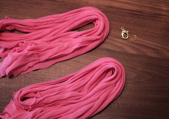 T-Shirt Time! This DIY Turns Your Old Tees Into A Nautical-Cool Necklace Materials