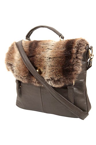faux fur handbag