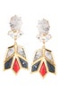 Lotus-Earring-Black-&-White
