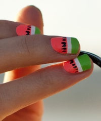 Probably The Most Perfect Summer Nail Art, Ever scratch-nails-watermelon-opener