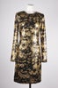 ADAM-Adam-Lippes-Black-Gold-Long-Sleeve-Sequin-Sheath-Dress