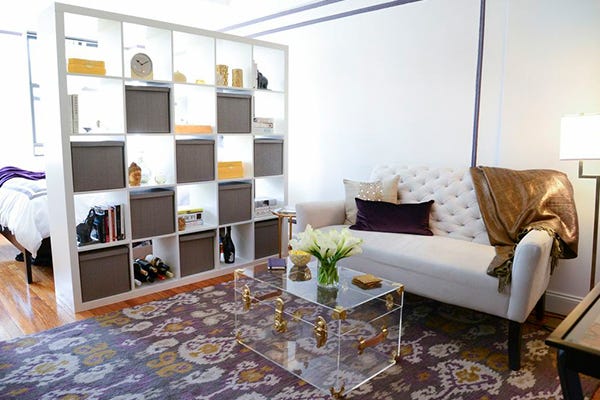 How To Divide Your Studio Into 3 Chic, Distinct Spaces