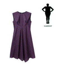 The Carrot — The trick to dressing your shape is thinking in contrasts. Since your legs are the most slender part of your body, this midi-length, flowing number will drape perfect over your gams. And, the fitted bodice will look killer on top, too.
Rachel Comey Mora Dress, $472, available at La Garçonne . SpringDresses__0006_Carrott