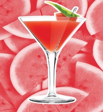 Avión Watermelon
2 parts Avión Silver or Reposado
1 part fresh lime juice
4 one-inch cubes fresh watermelon
Squeeze agave nectarMuddle watermelon with agave nectar in a mixing glass. Add remaining ingredients, and shake vigorously with ice. Fine strain into a chilled cocktail glass, and garnish as desired.
Photo: Courtesy of Avion 01_avion-watermelon