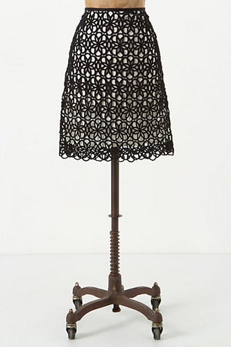 Anthropologie Dilated Lace Skirt