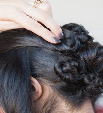 Step 6: You know the drill! Repeat the twists on these two sections and secure with hairpins. 22_30_style3_step6