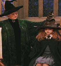 She's fighting the good fight by choice, while Katniss found herself in the middle of a war by a series of unfortunate circumstances. Since the moment she was sorted into Gryffindor instead of Ravenclaw, Hermione deliberately decided to put herself in danger for a cause, time and again. Katniss is a reluctant rebel.
Photo: Courtesy of Warner Bros.
hermionesorting