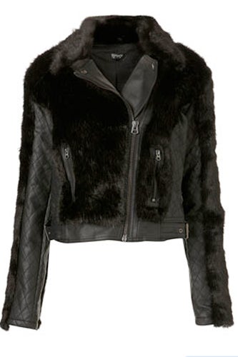 faux fur Biker Jacket