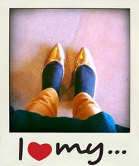I Love My... Gold Stuart Weitzman Flats ilovemy-op