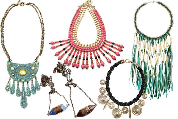 Statement necklaces collage