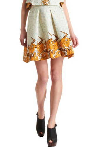 orange trim skirt