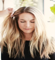 Step 1: Part hair down the middle. style1_Step1