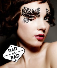 Rad Or Bad: Would You Put These Lace Stickers On Your Face? face-lace-halloween-opener