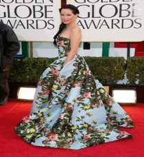 We don't typically think of Lucy Liu as a red carpet daredevil, but this garden-print Carolina Herrera gown might change our minds. Her braid, her gown, her makeup...perfection!
Photo: Rex/Rex USA rexusa_1196652hz_Lucy-Liu
