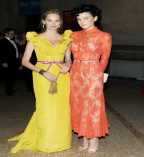 Lauren Santo Domingo and Jessica Stam pop in citrus hues. Photo: Courtesy of The Metropolitan Museum of Art/BFAnyc.com 8