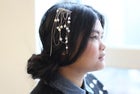 I DIY: The Prettiest, Pearl-Strung Holiday Hair Clip Opener_DIY_HairPin_ChantalAdair