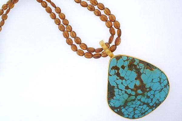 Turquoise Cross Pendant Necklace  Dina Mackney – Dina Mackney Designs