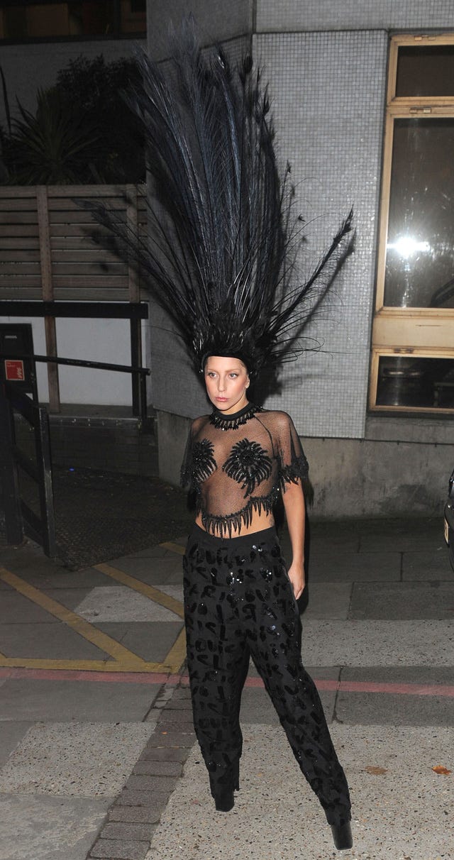 Lady Gaga's Louis Vuitton Feathered Headdress Was Also Worn By